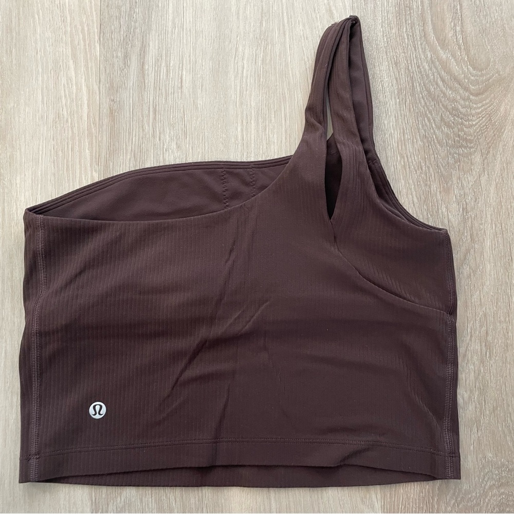 One-Shoulder Ribbed Crop Top - Picture 2 of 2